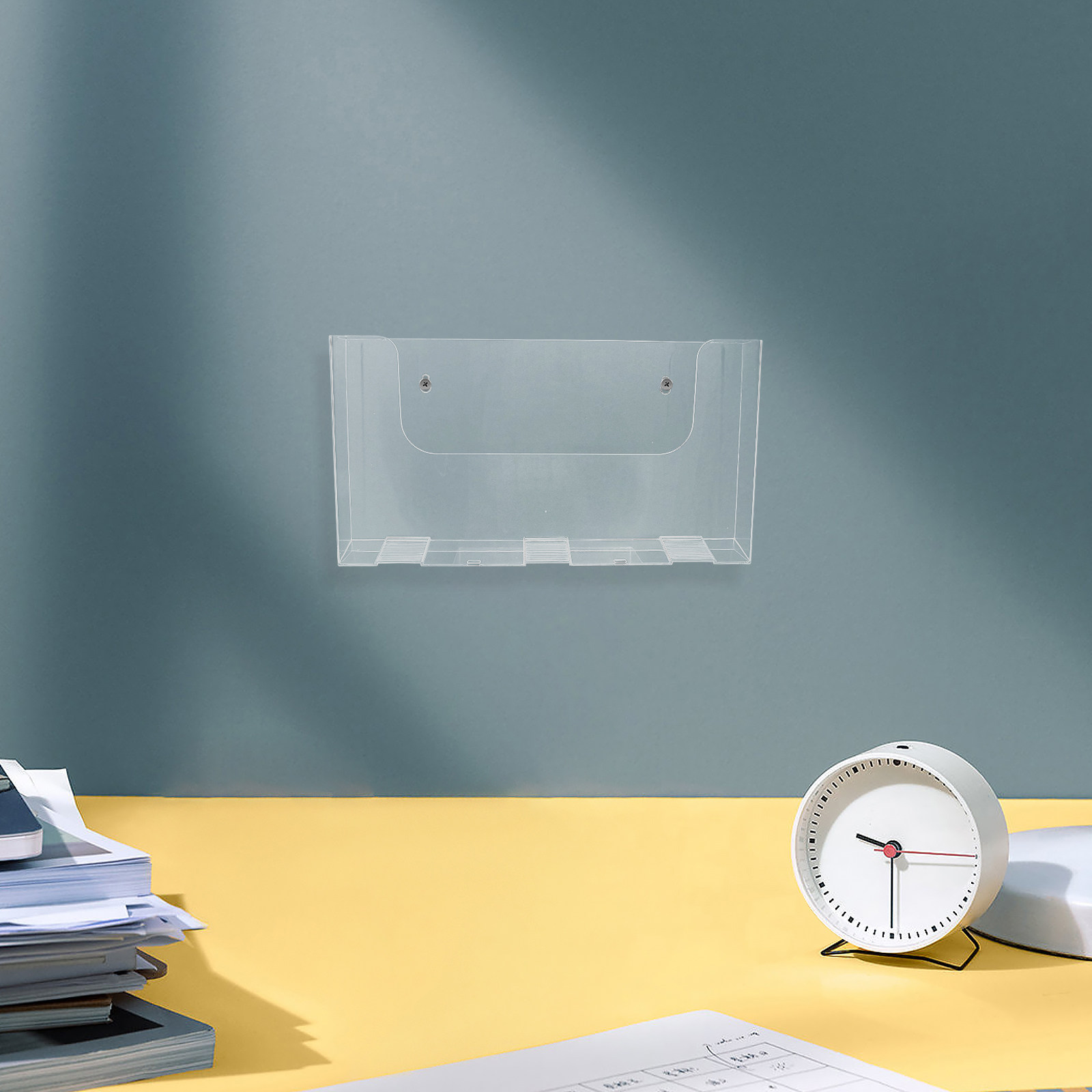 Magazine Holder Rack - 2Pcs Acrylic Wall Mounted File Holder