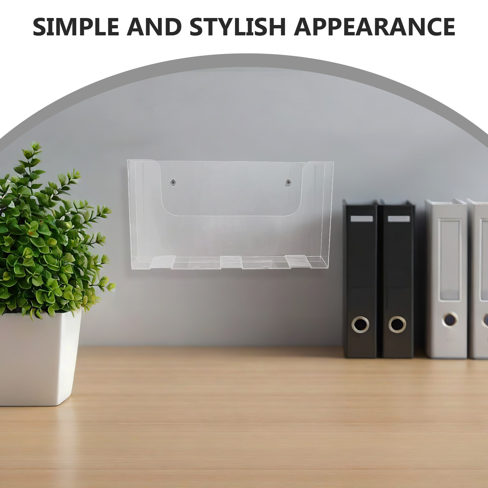 2Pcs Acrylic Wall Mounted File - Magazine Holder Rack 评论和价格