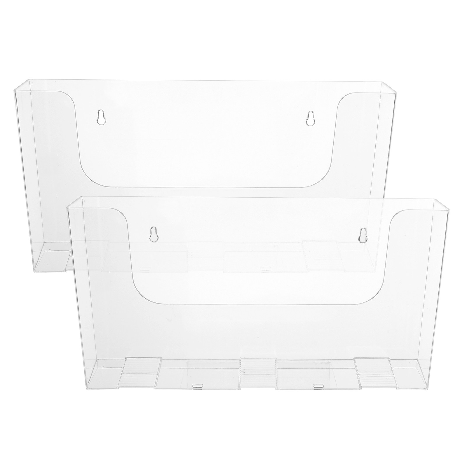 2Pcs Acrylic Wall Mounted File - Magazine Holder Rack 评论和价格