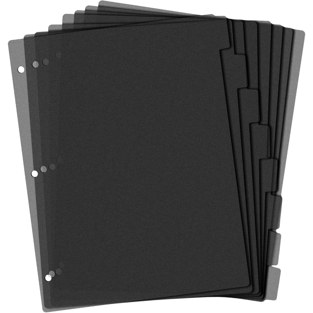 8 Tab Black Plastic Binder Div - Tab Divider A4 评论和价格