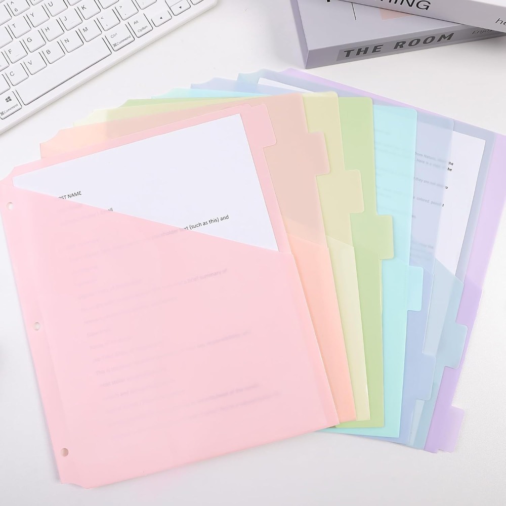 8 pcs Durable A4 Pastel Binder - Tab Divider A4 评论和价格