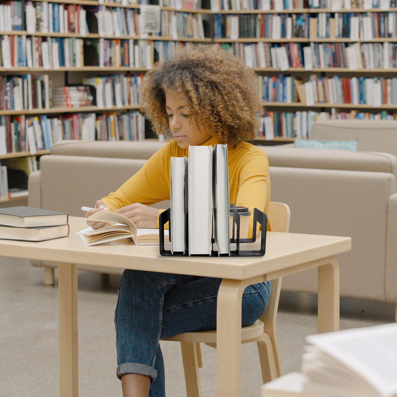 Multicompartment Desktop Book  - Magazine Holder Rack 评论和价格