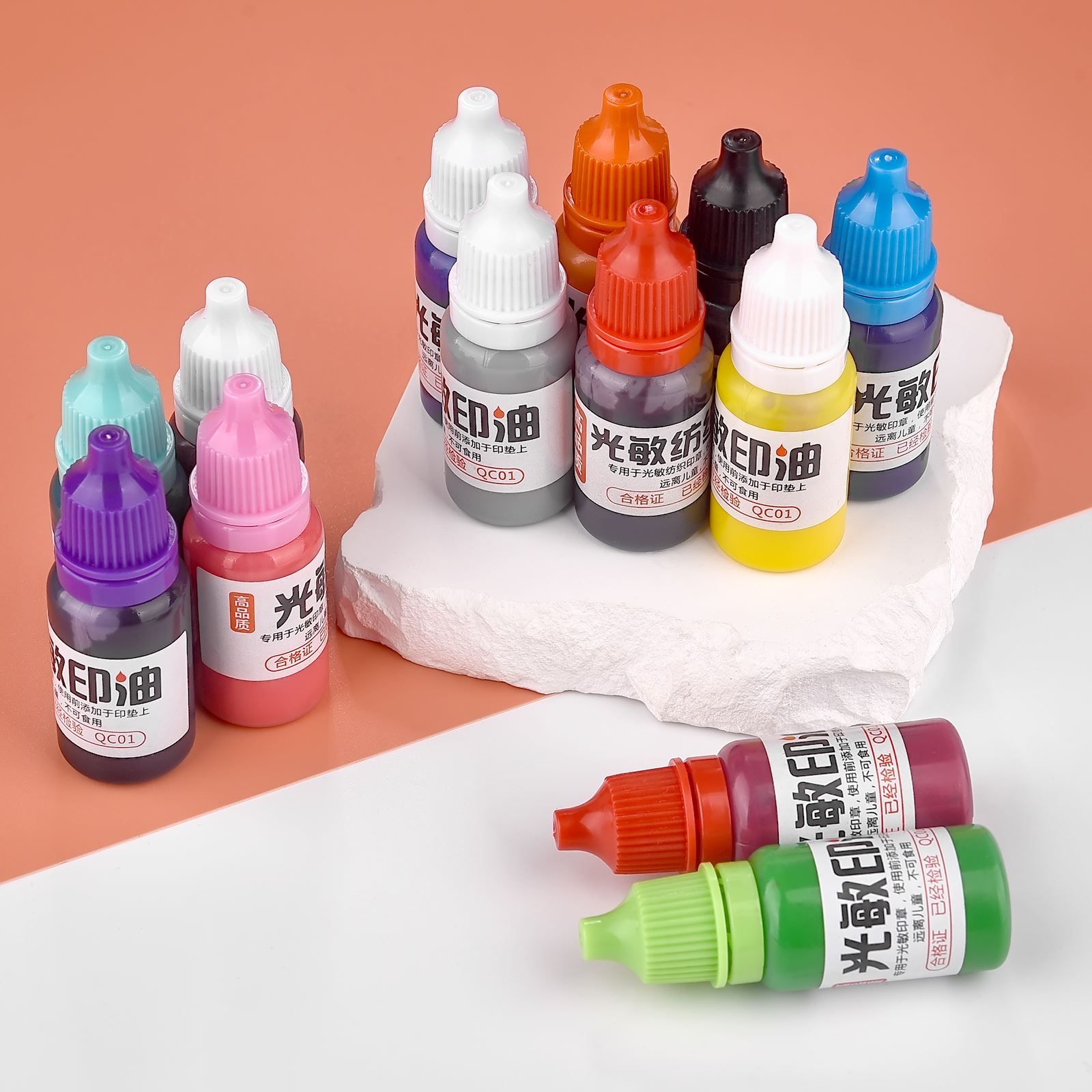 10ml Refill Ink 13 Color Rubbe - Rubber Date Stamp 评论和价格